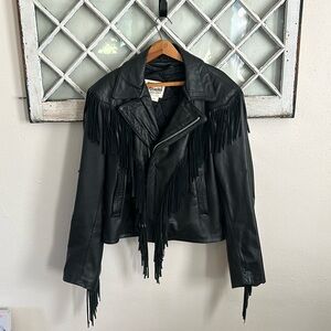 Bermans leather jacket size 42